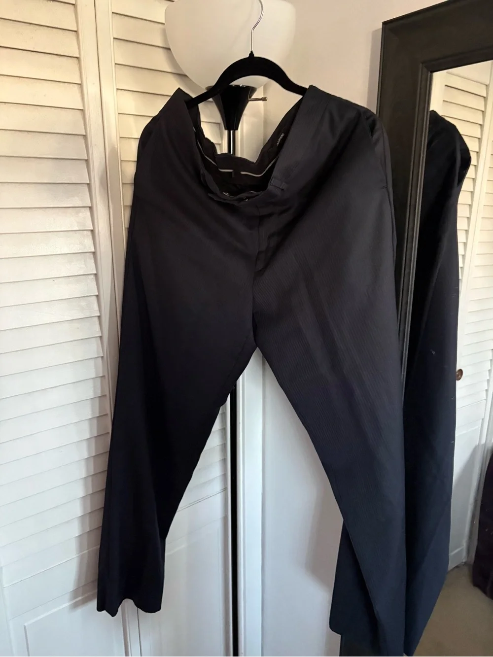 Alfani Black Pinstripe Dress Pants